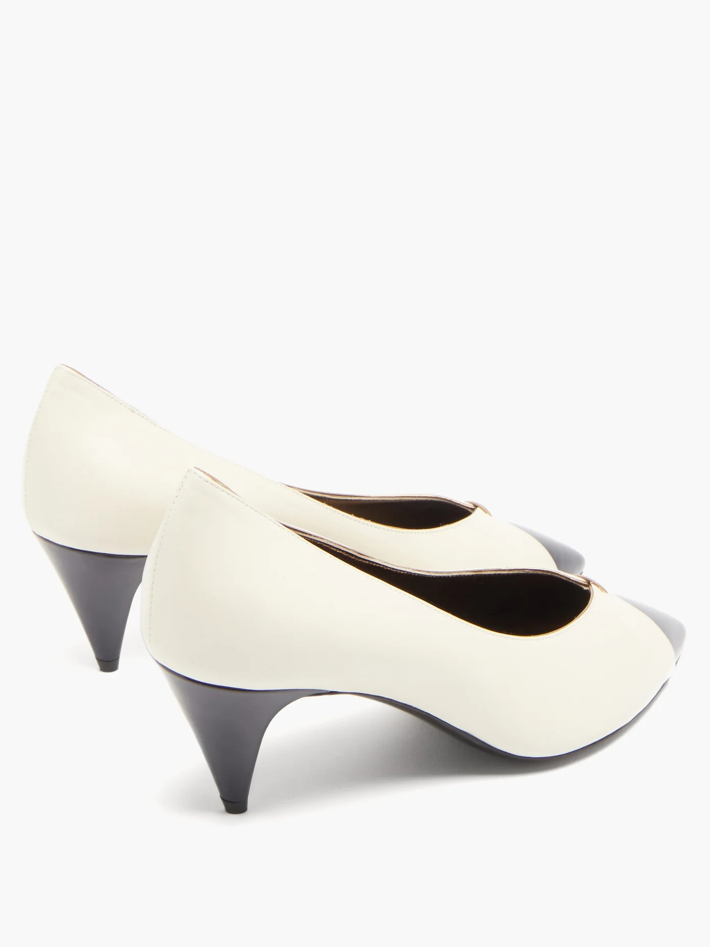 Lola point-toe leather pumps - 4