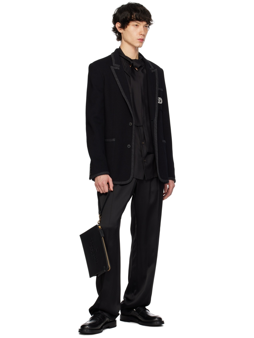 Navy VLogo Blazer - 4