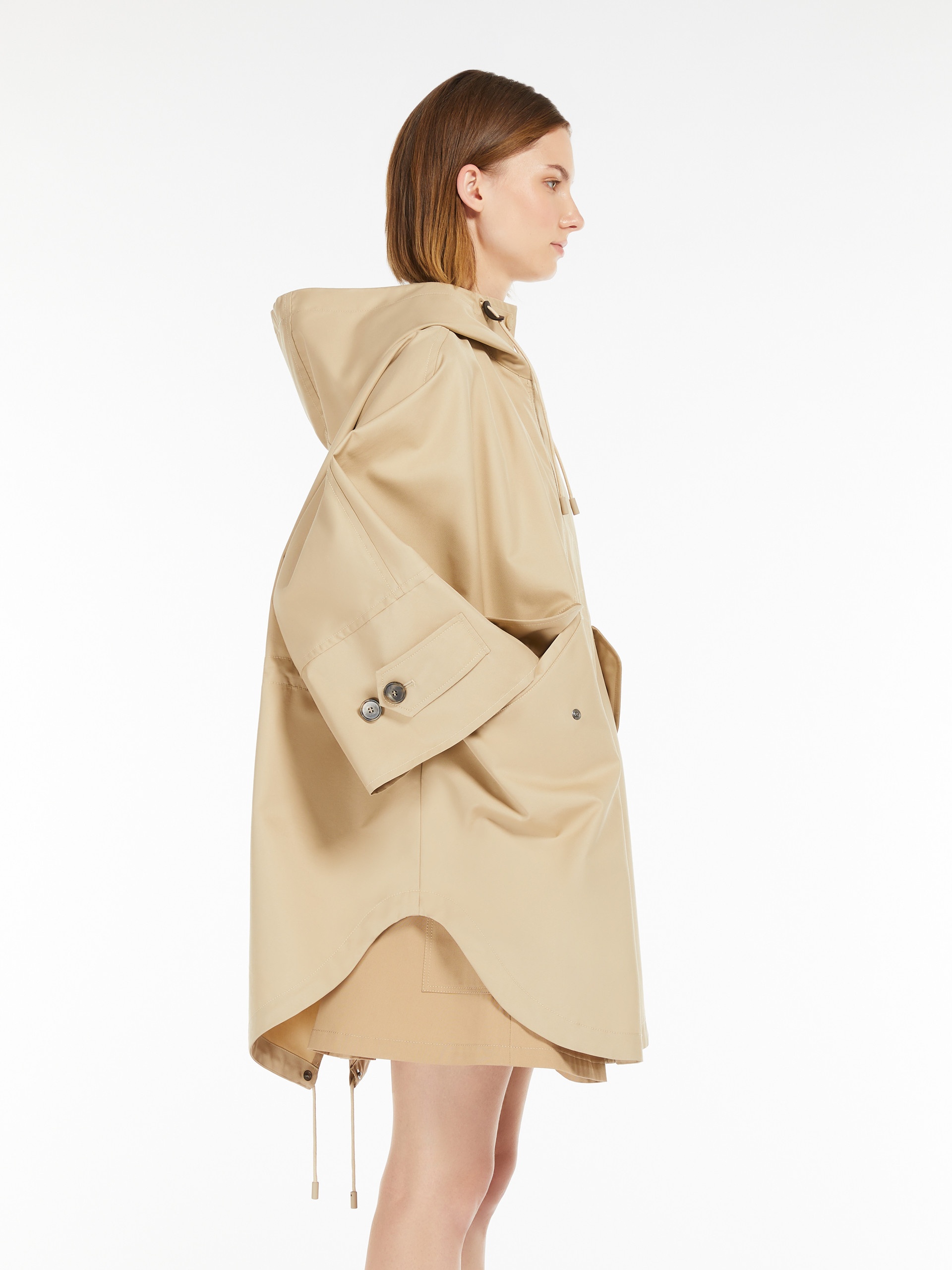 USA Water-repellent cotton gabardine cape - 5