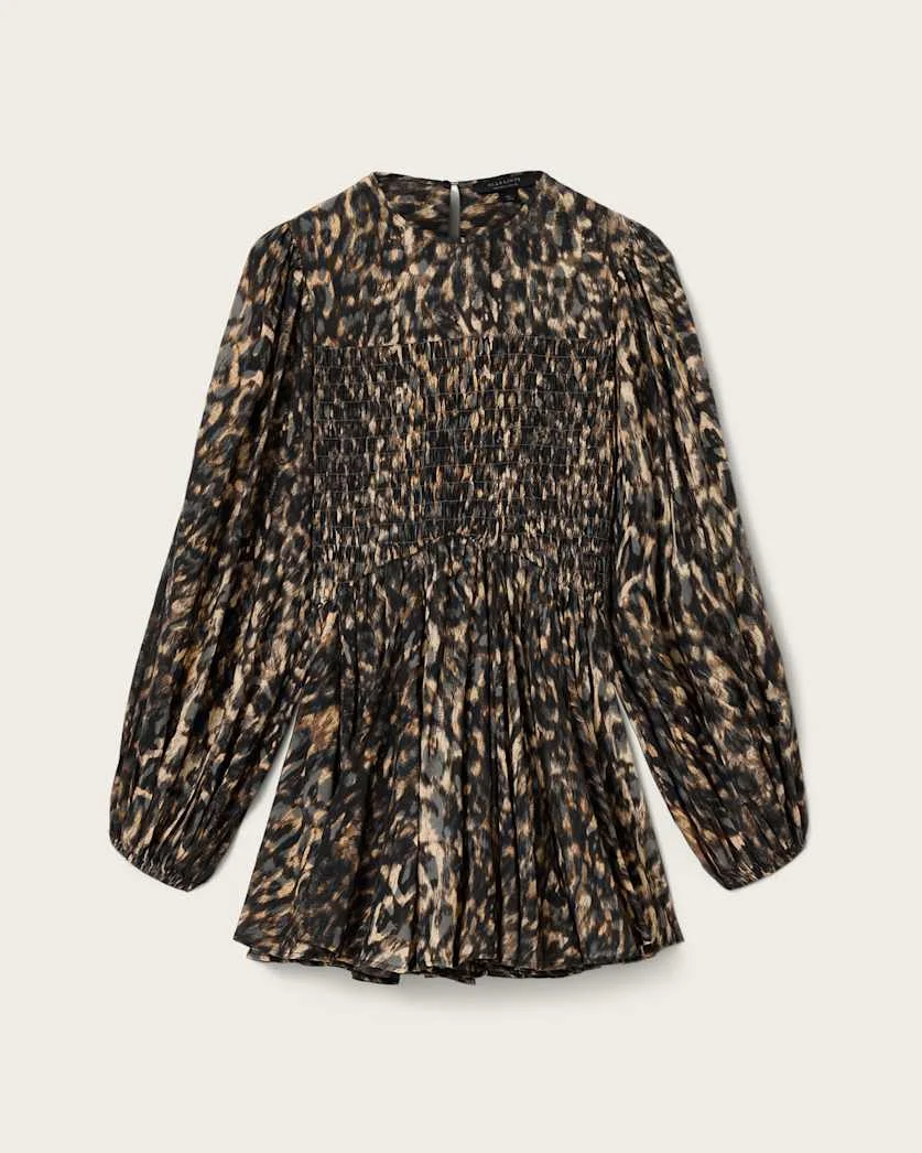 CHIA SMOCKED MINI DRESS - 1