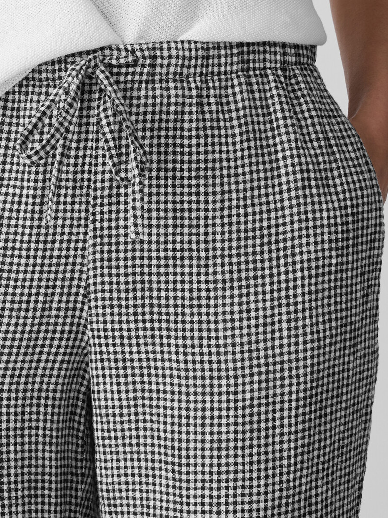 Puckered Organic Linen Tapered Pant 5
