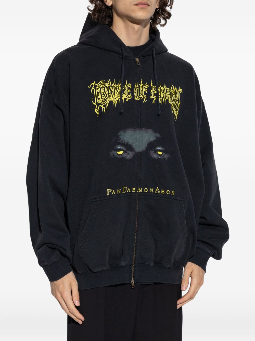 graphic-print zip-up hoodie - 2