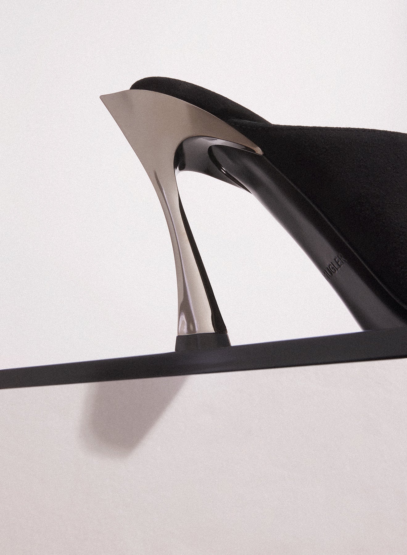 black suede Fang 95 mules - 3
