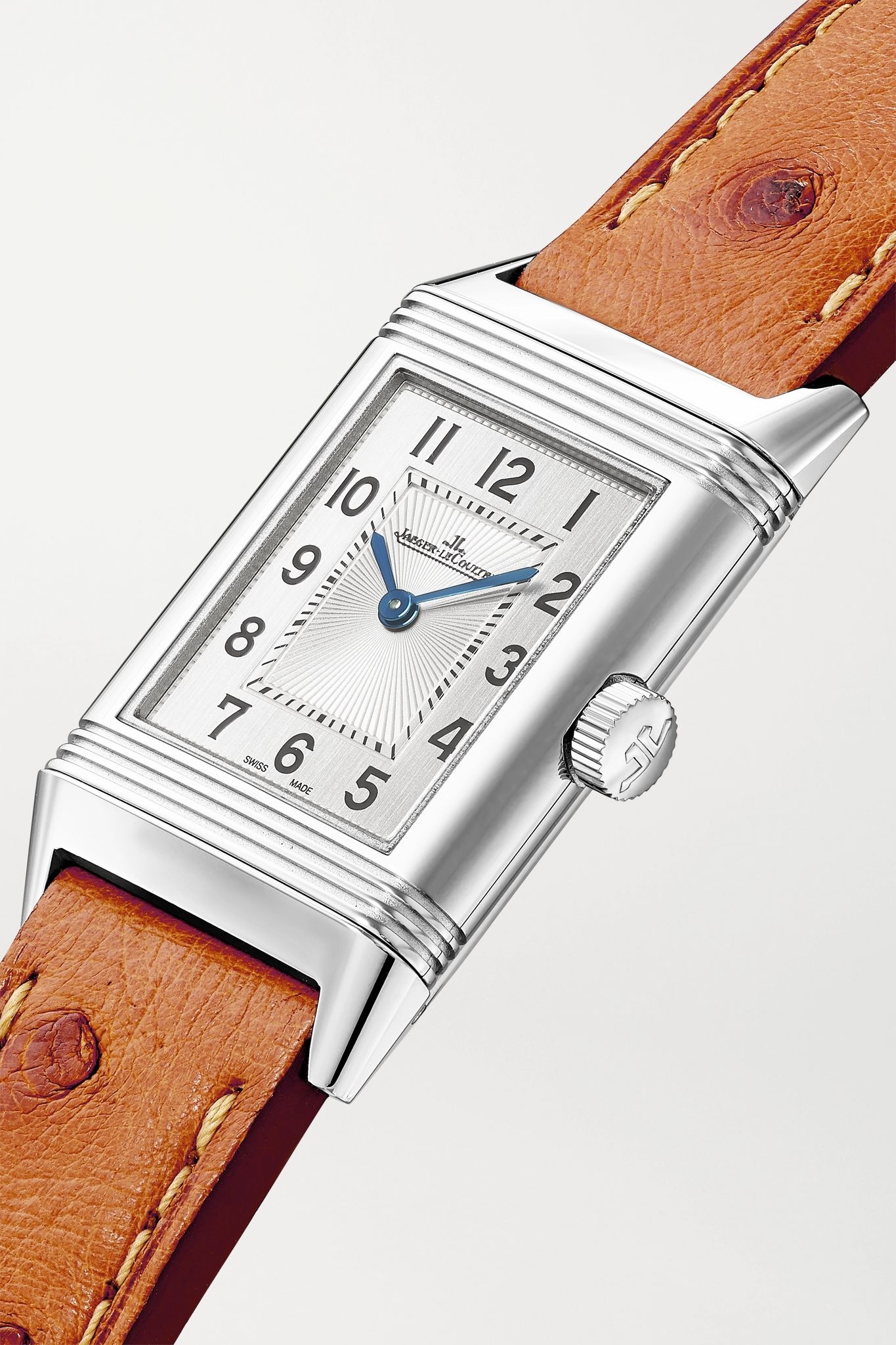 Reverso Classic Hand-Wound 21mm small stainless steel and ostrich watch  - 2