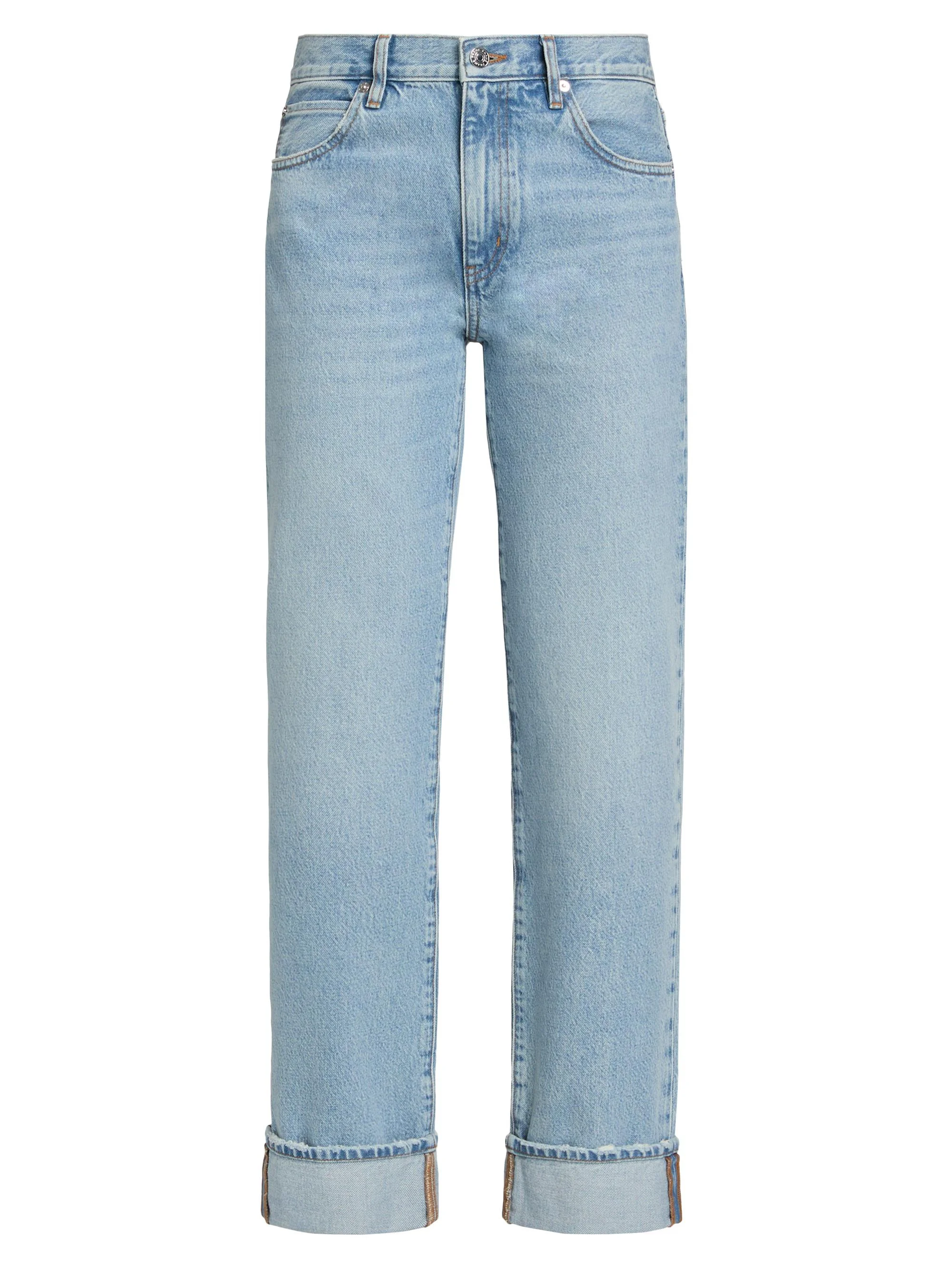 Women's The Cuffed Hang Mid-Rise Jeans - Brine - 1