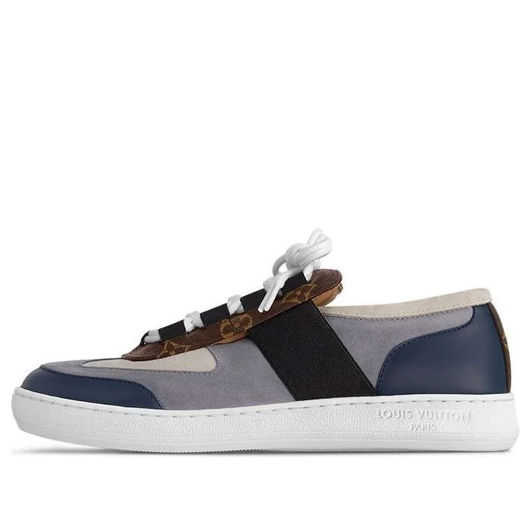 (WMNS) LOUIS VUITTON Lous Sneakers 'Blue Grey with Brown Monogram' 1ABUUP - 1
