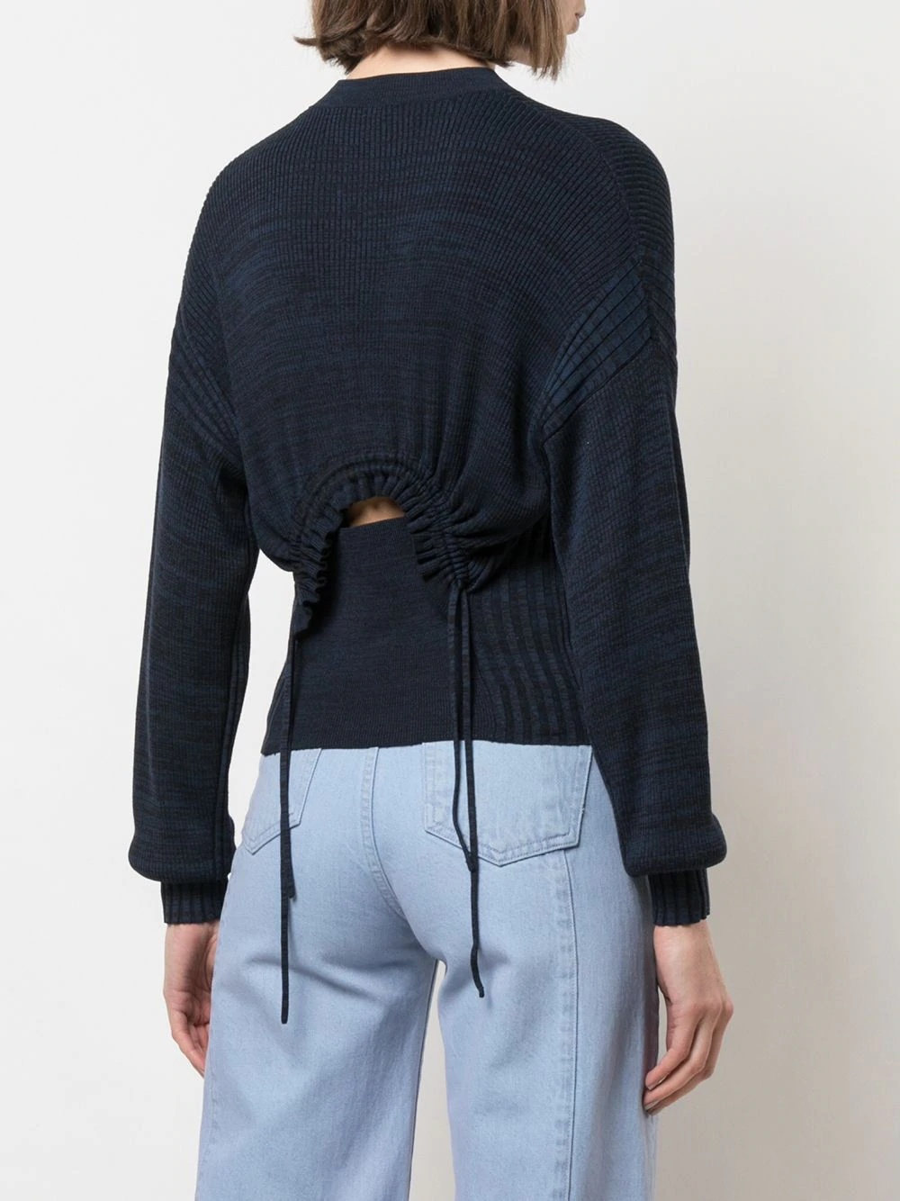 marl cut-out jumper - 4