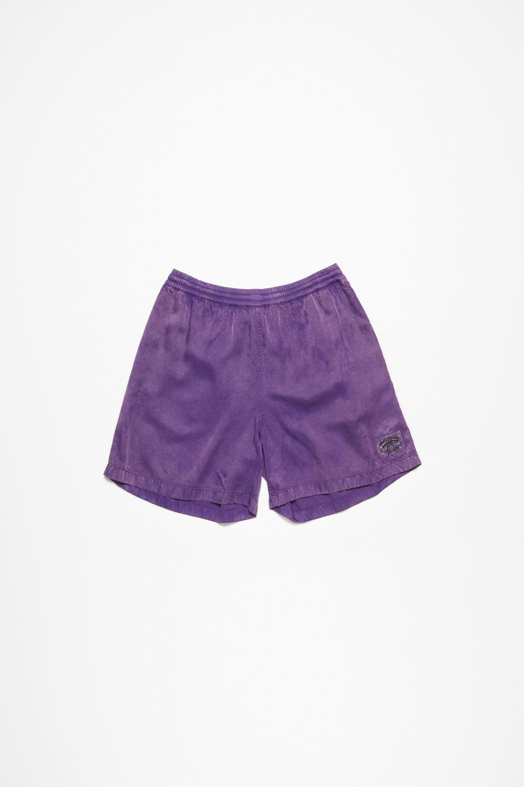 Garment-dyed shorts - Dark purple - 6