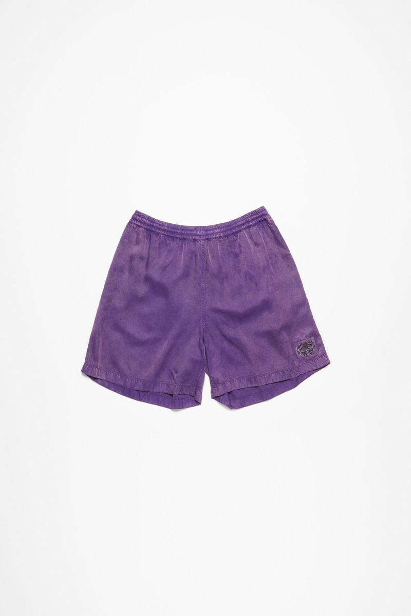 Garment-dyed shorts - Dark purple 1