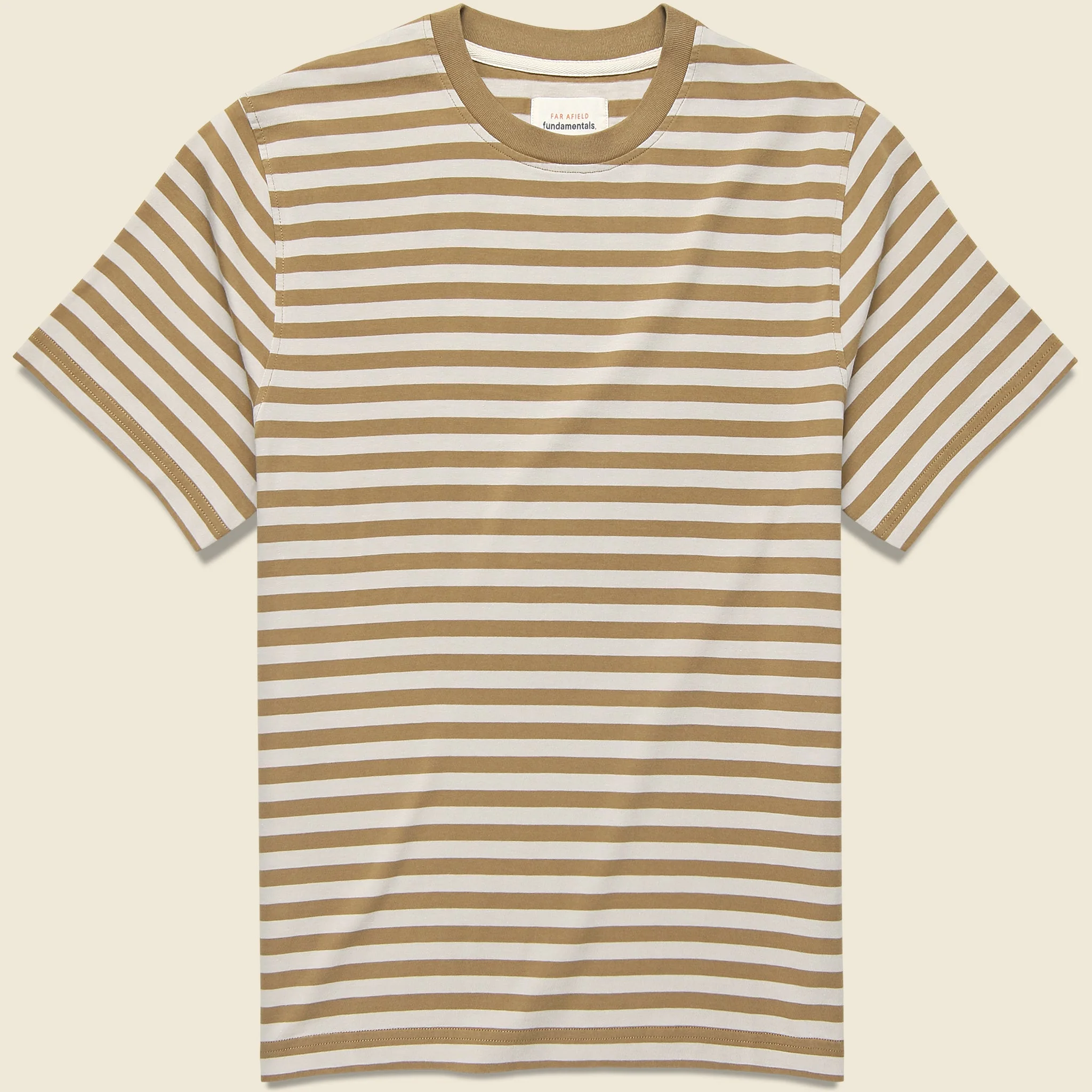 Breton Stripe Tee - Sand/Cornstalk - 1