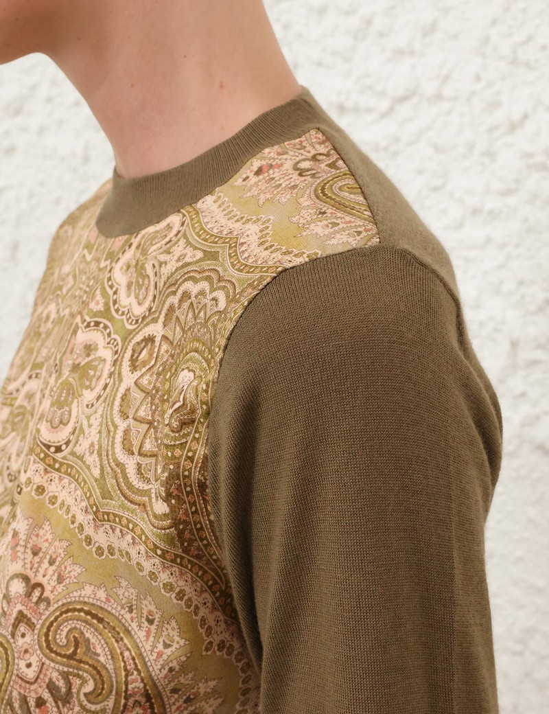 LUNA PRINTED SILK SWEATER 5