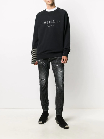 Balmain logo-lettering sweatshirt outlook