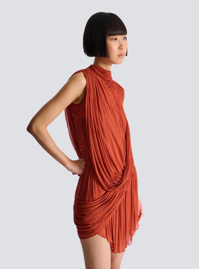 Draped flowing jersey dress 7