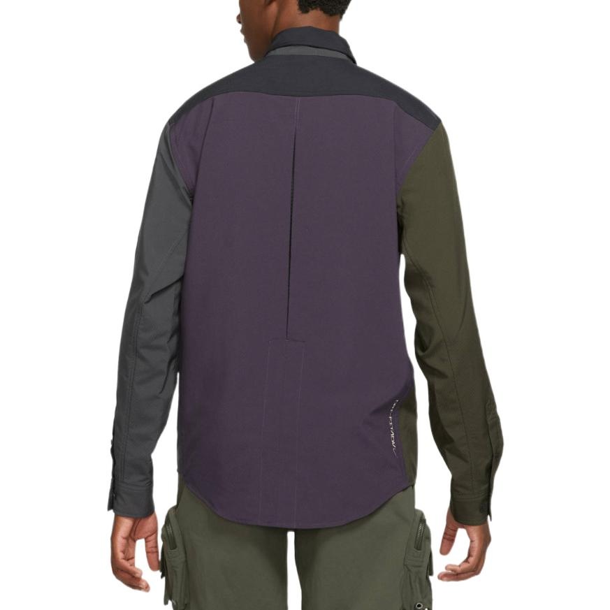 Nike ACG Cargo Multiple Pockets Colorblock Long Sleeves Shirt Purple DB1013-070 - 4