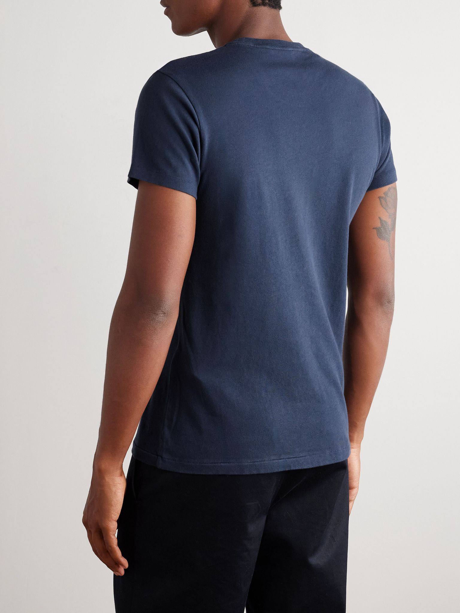 Cotton-Jersey T-Shirt Navy - 4