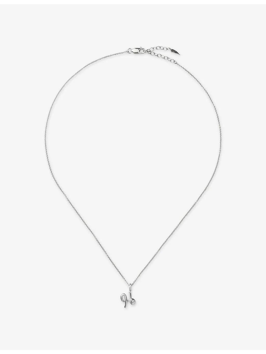Curly Molten Mini Initial H Silver-Plated Sterling-Silver Necklace - 1