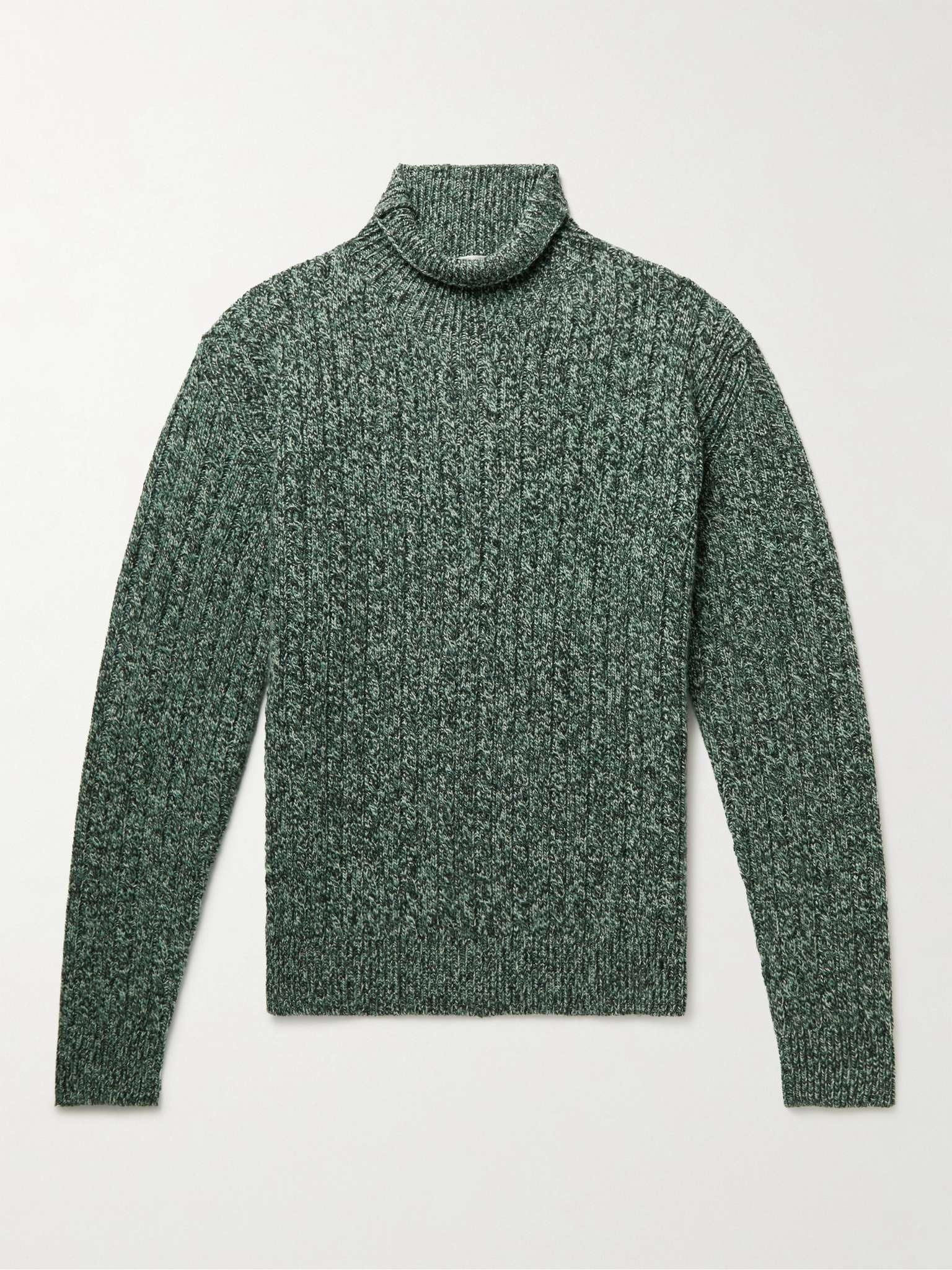 Cable-Knit Wool Rollneck Sweater - 1