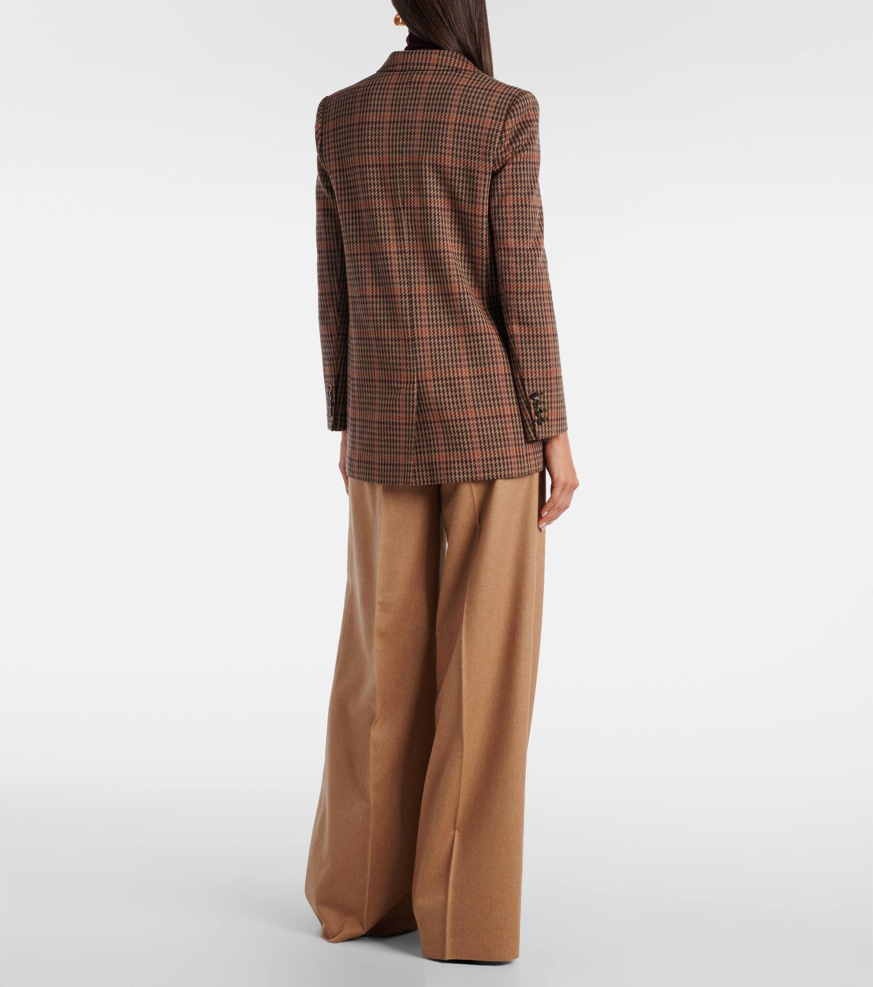 Guelfo checked wool and cotton blazer - 3