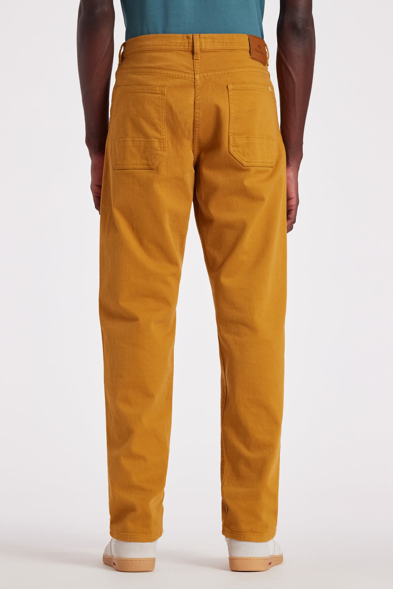 Gold Cotton-Twill Jeans 4