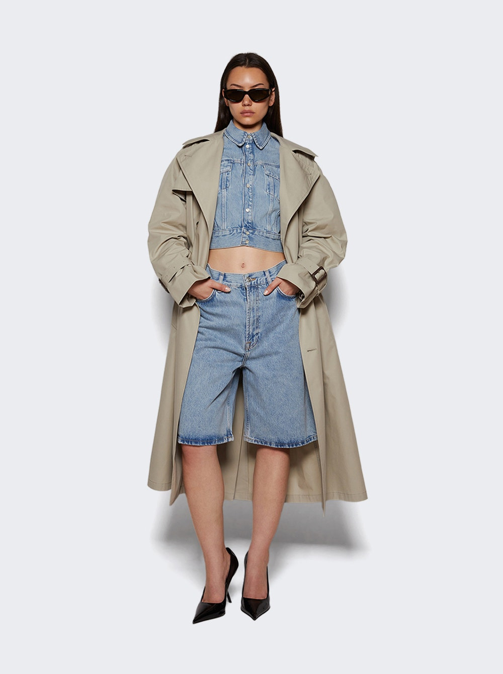 Denim Low Rise Short Blue - 5