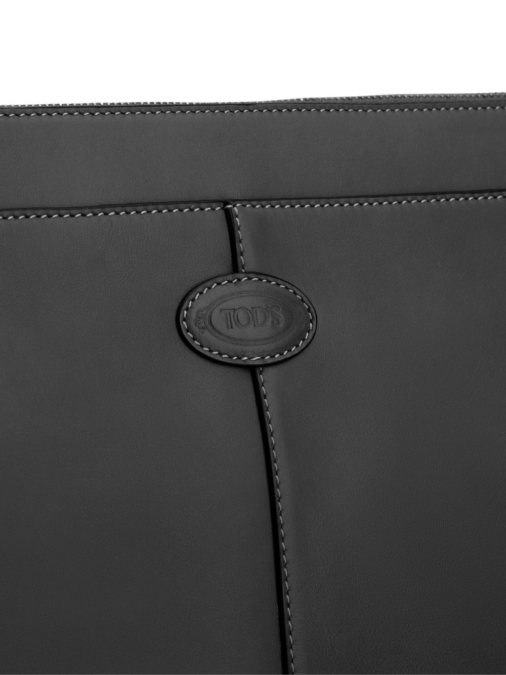medium leather clutch bag - 4
