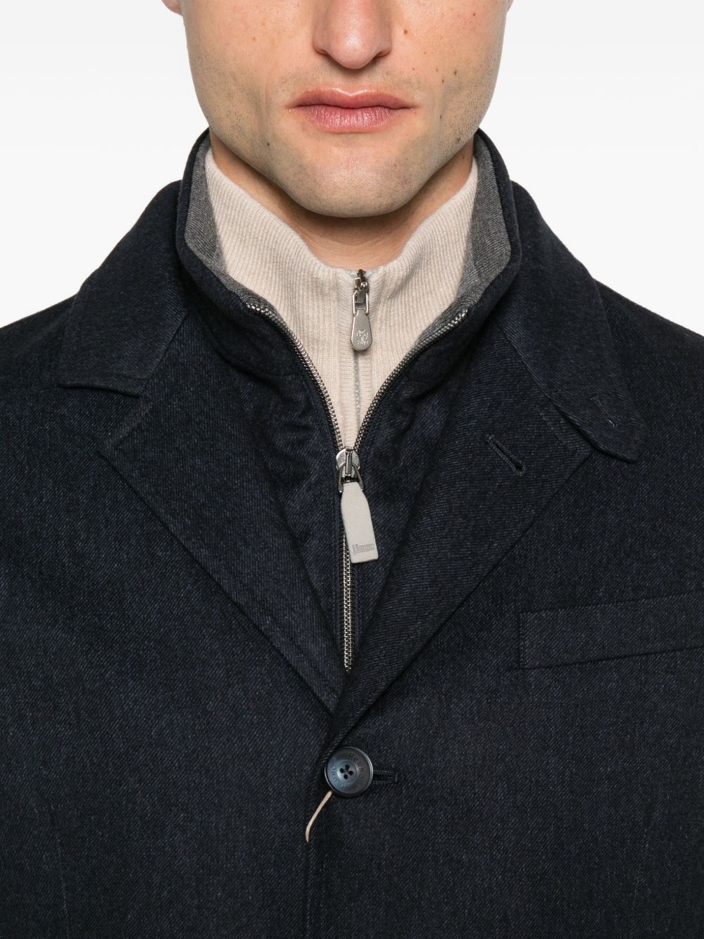 three-button zipped jacket - 5