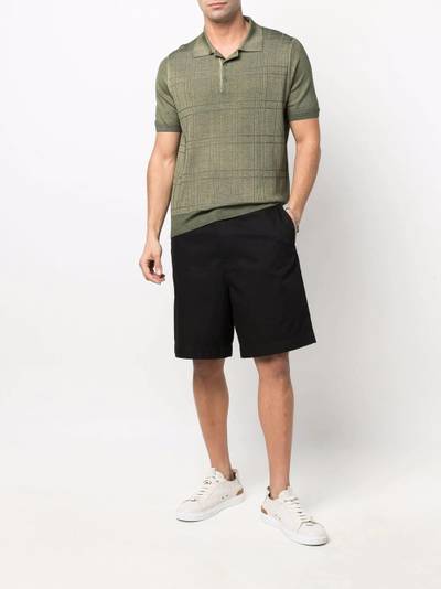 Canali short-sleeve knit polo shirt outlook