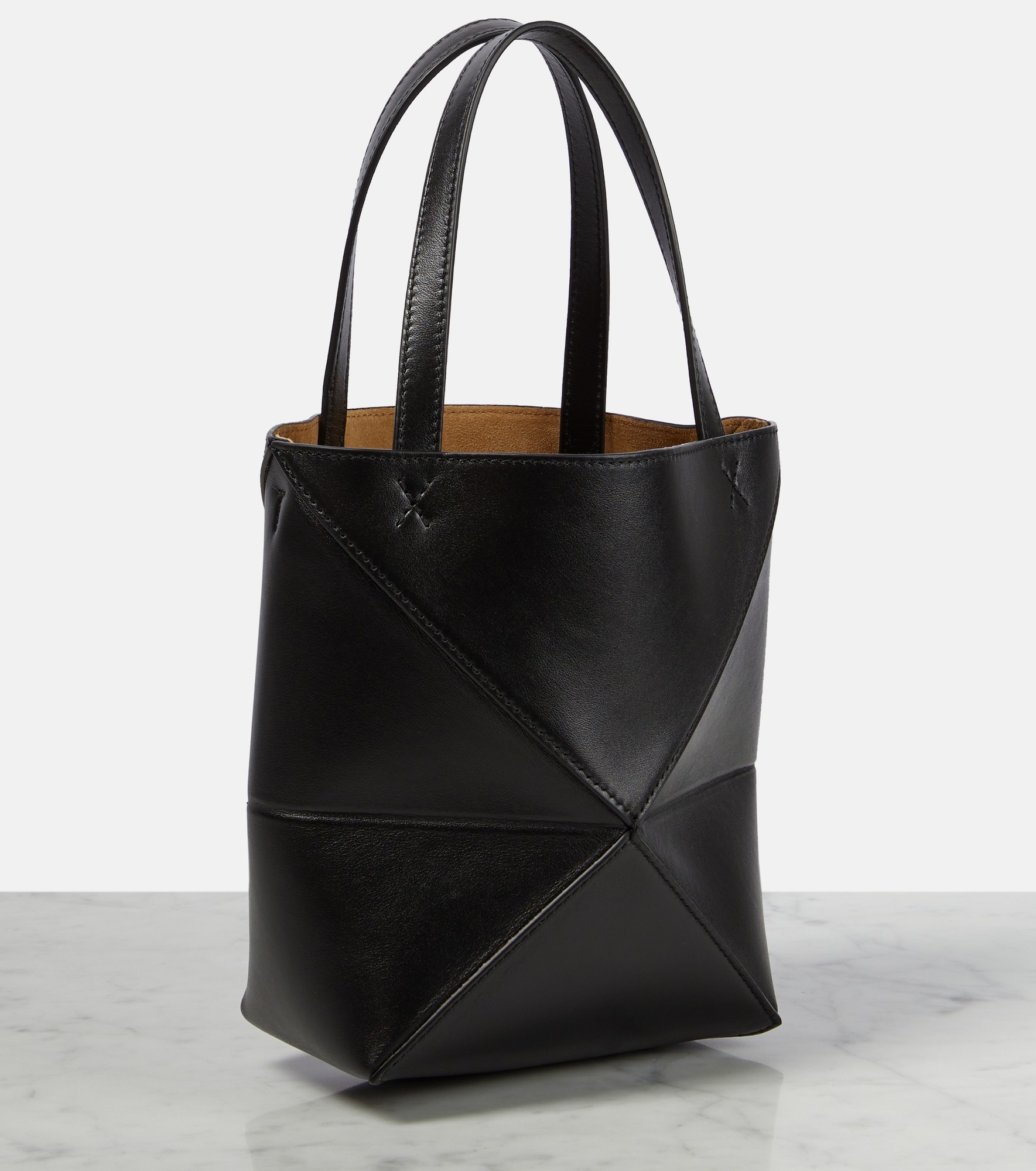 Puzzle Fold Mini leather tote bag - 4