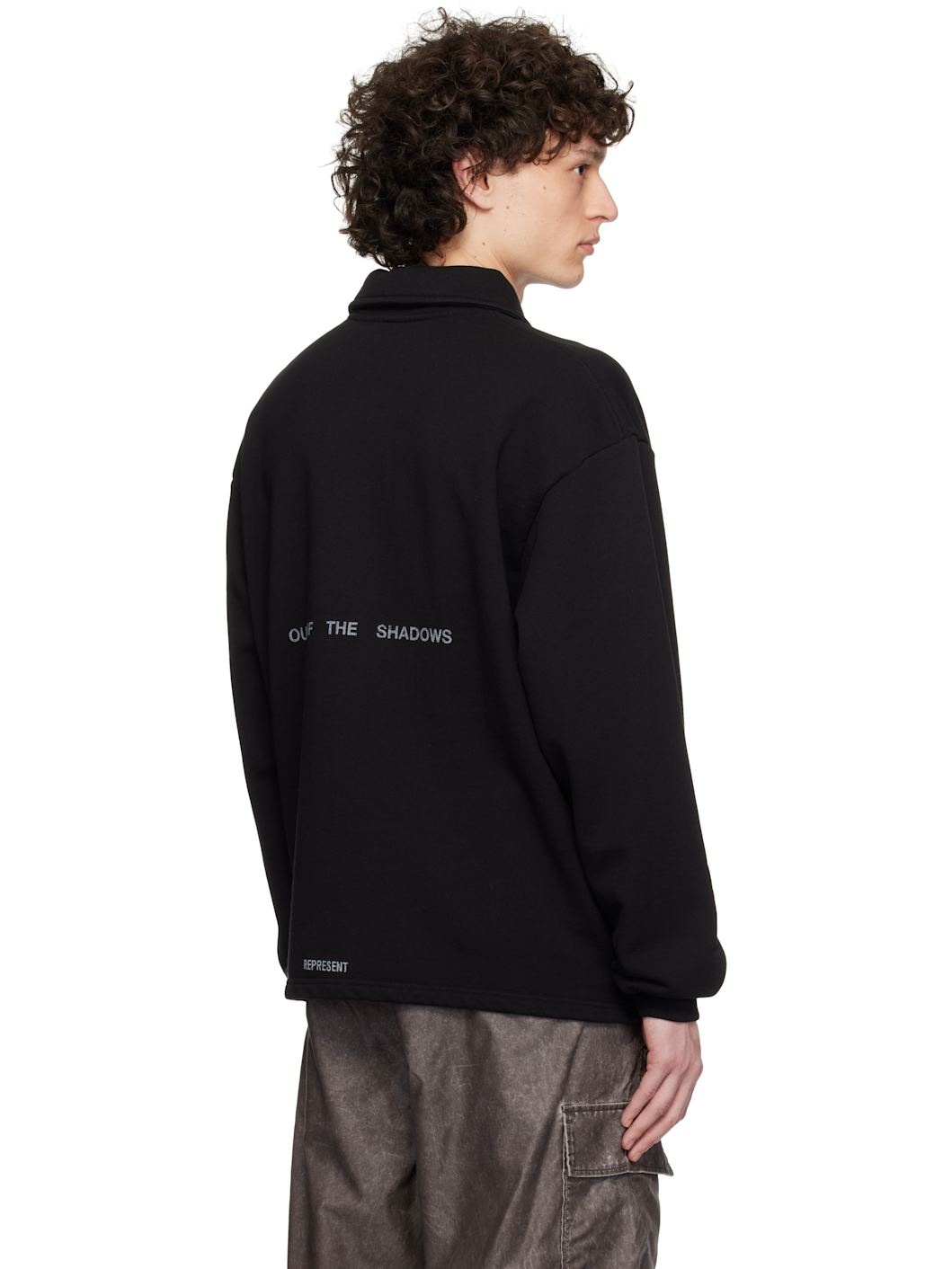 Black 'Team Rep' Quarter Zip Sweatshirt - 3