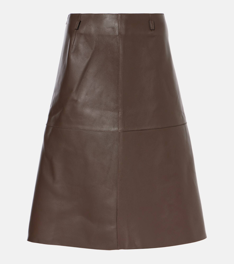 Leather midi skirt - 1