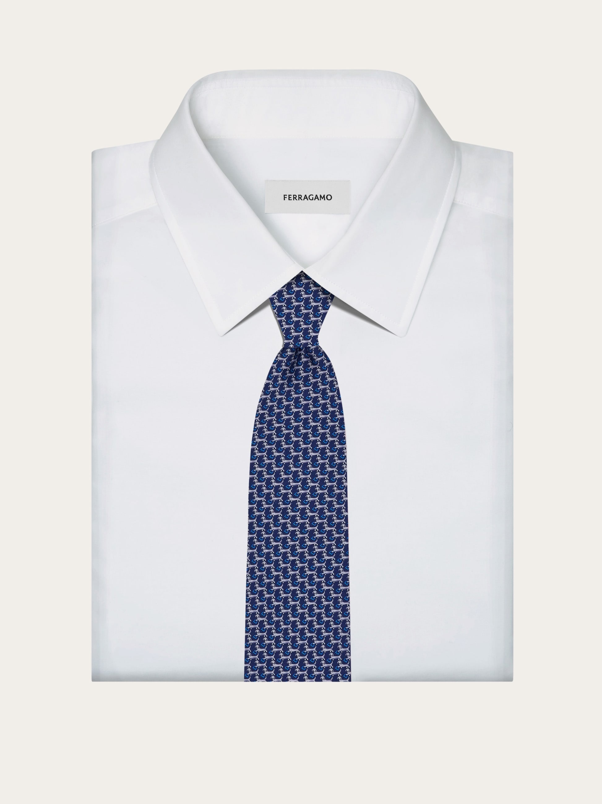 Dachshund print silk tie - 4