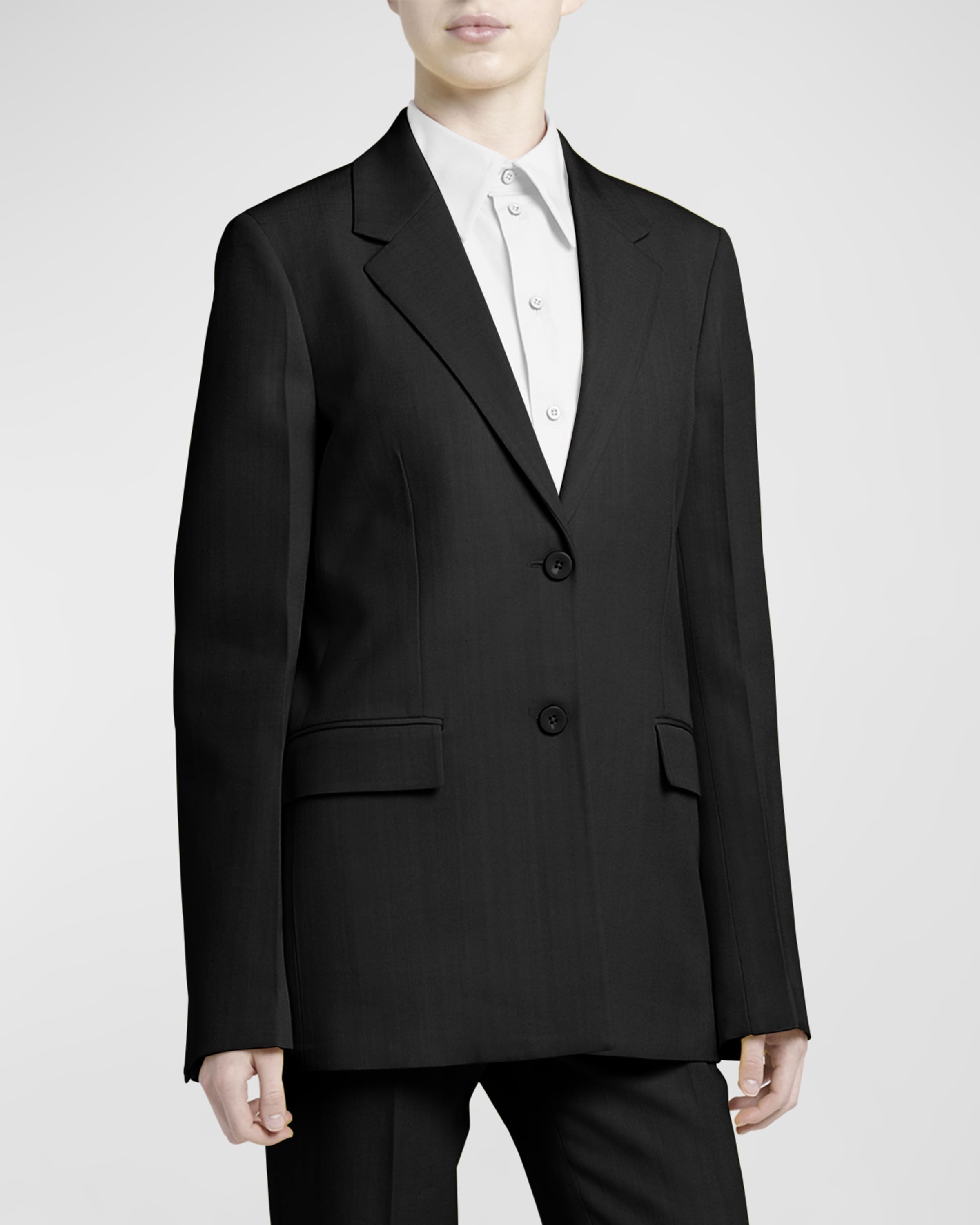 Jil Sander Single-Breasted Blazer Jacket | neimanmarcus