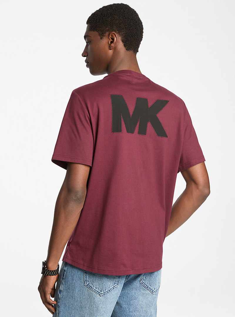 MICHAEL KORS Logo Appliqué Cotton T-Shirt outlook
