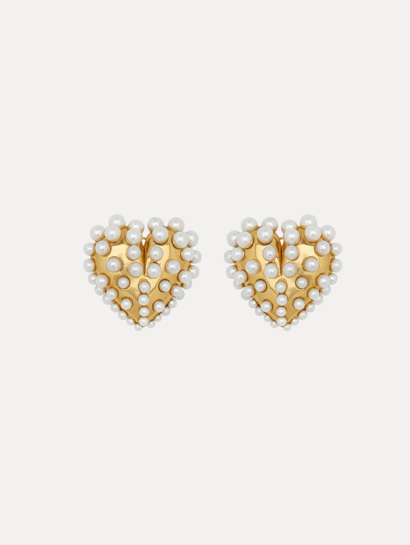 PEARL HEART EARRINGS - 1