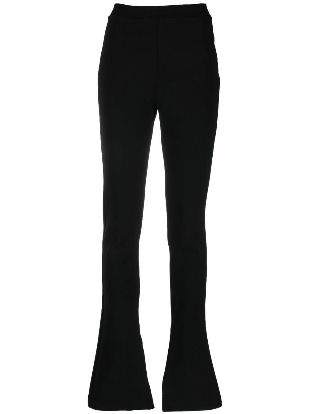 crepe jersey flared leggings - 1