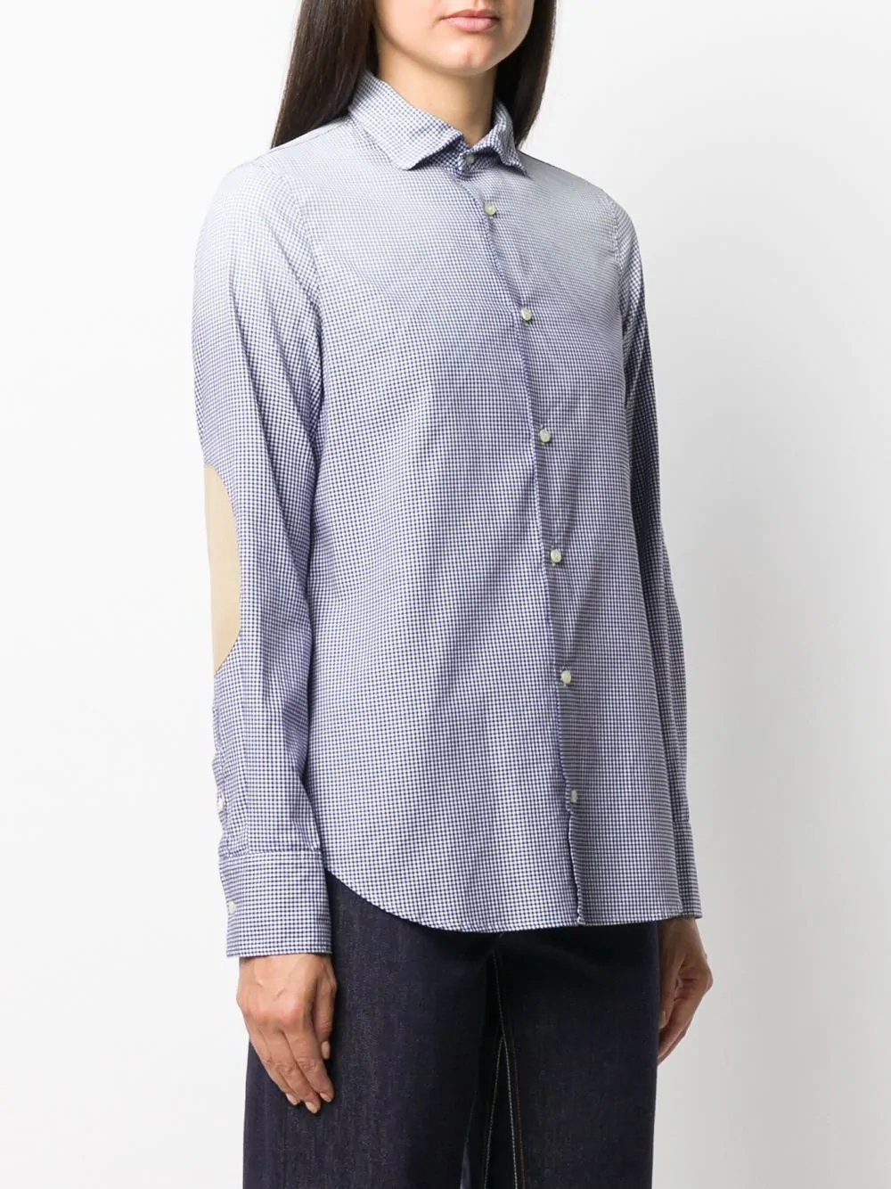 ombré-effect gingham shirt - 3