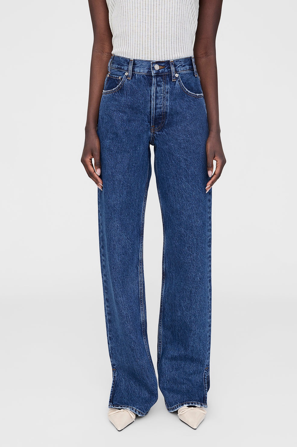 Roy Jean 34" - Clean Indigo Denim - 4