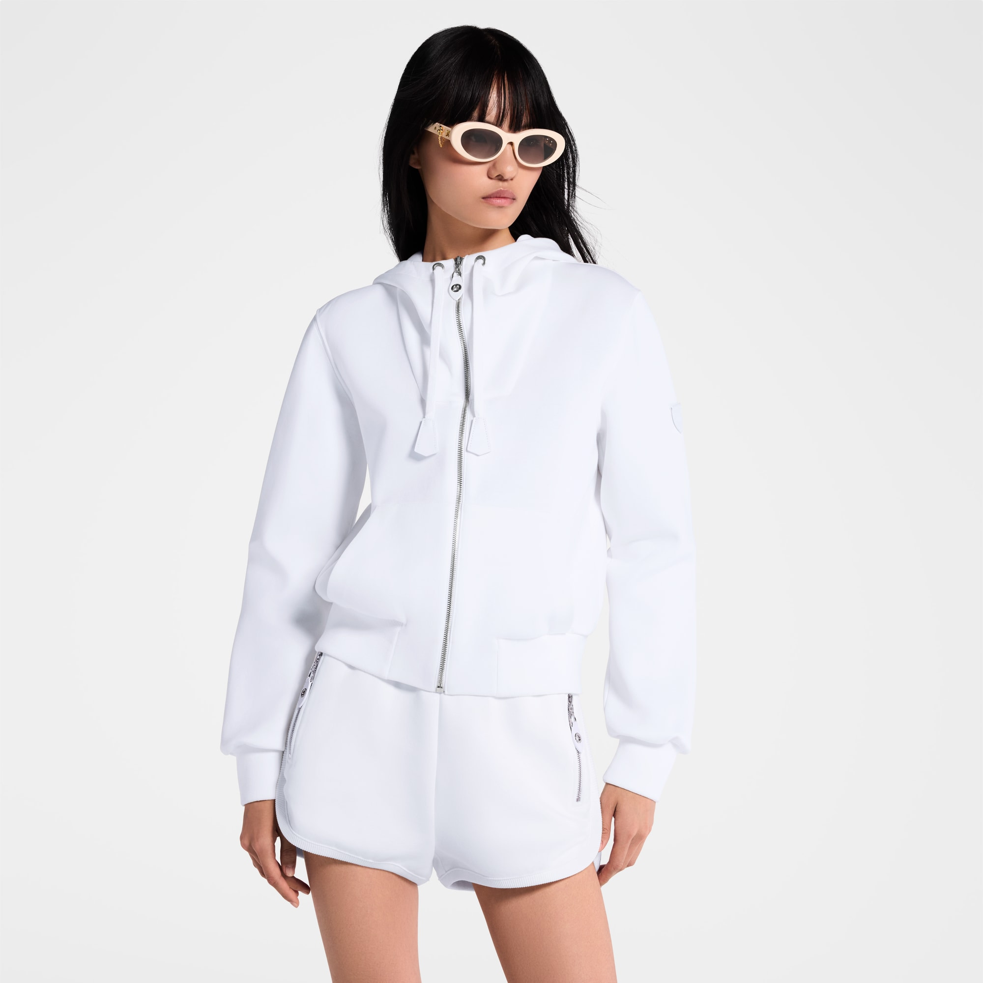 Leather Accent Hoodie - 4