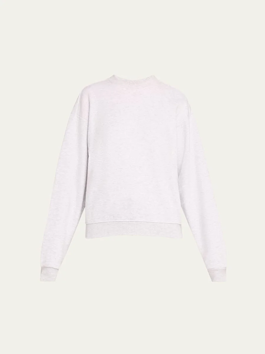 Cotton Fleece Crewneck Pullover - 1