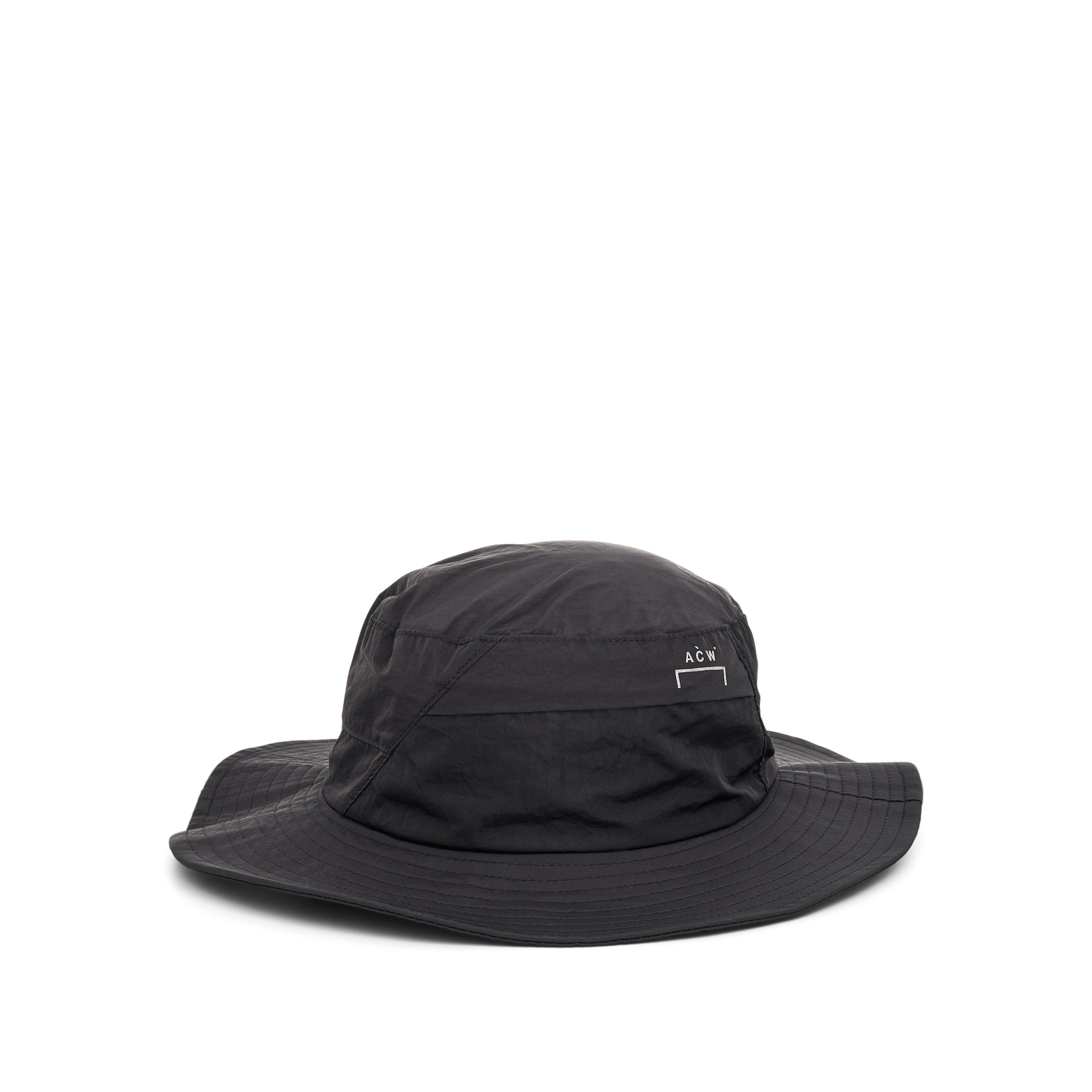 Utile Drawstring Bucket Hat in Black - 1