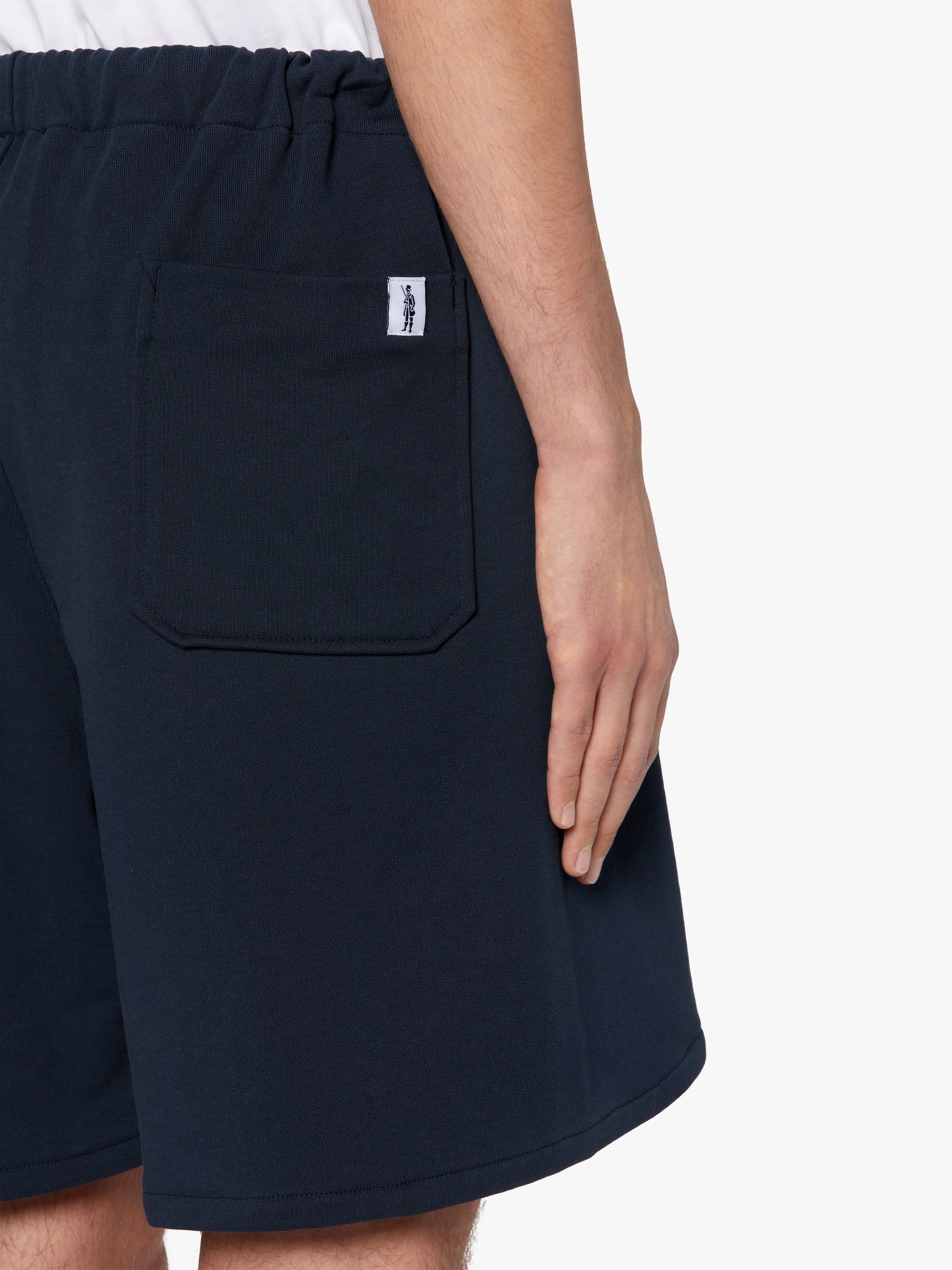 NAVY COTTON SWEATSHORTS - 6