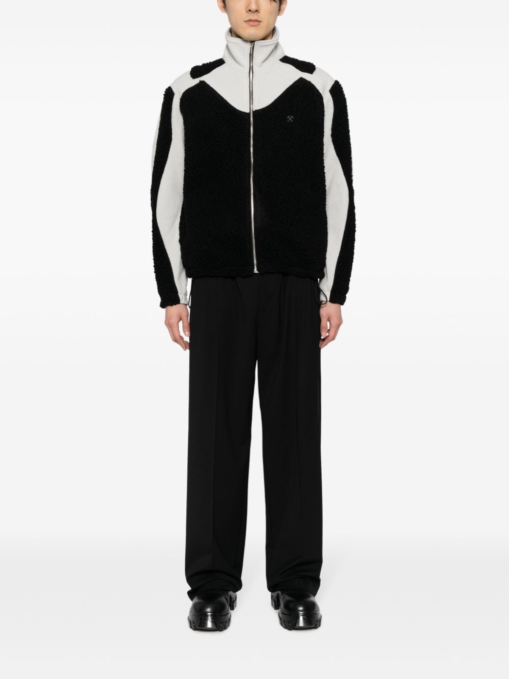 Ercan funnel-neck fleece jacket - 2