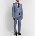 Soho Slim-Fit Prince of Wales Checked Wool Suit Jacket - 9