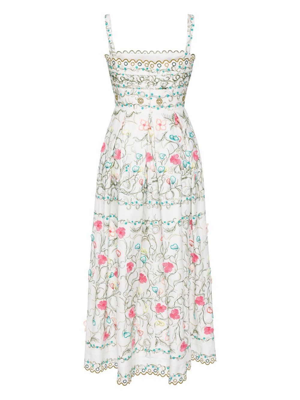 floral-embroidered maxi dress - 2