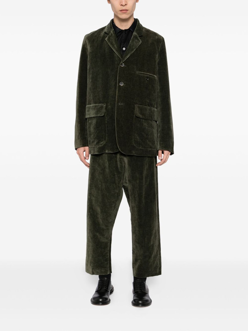 UMA WANG velvet drop-crotch trousers outlook