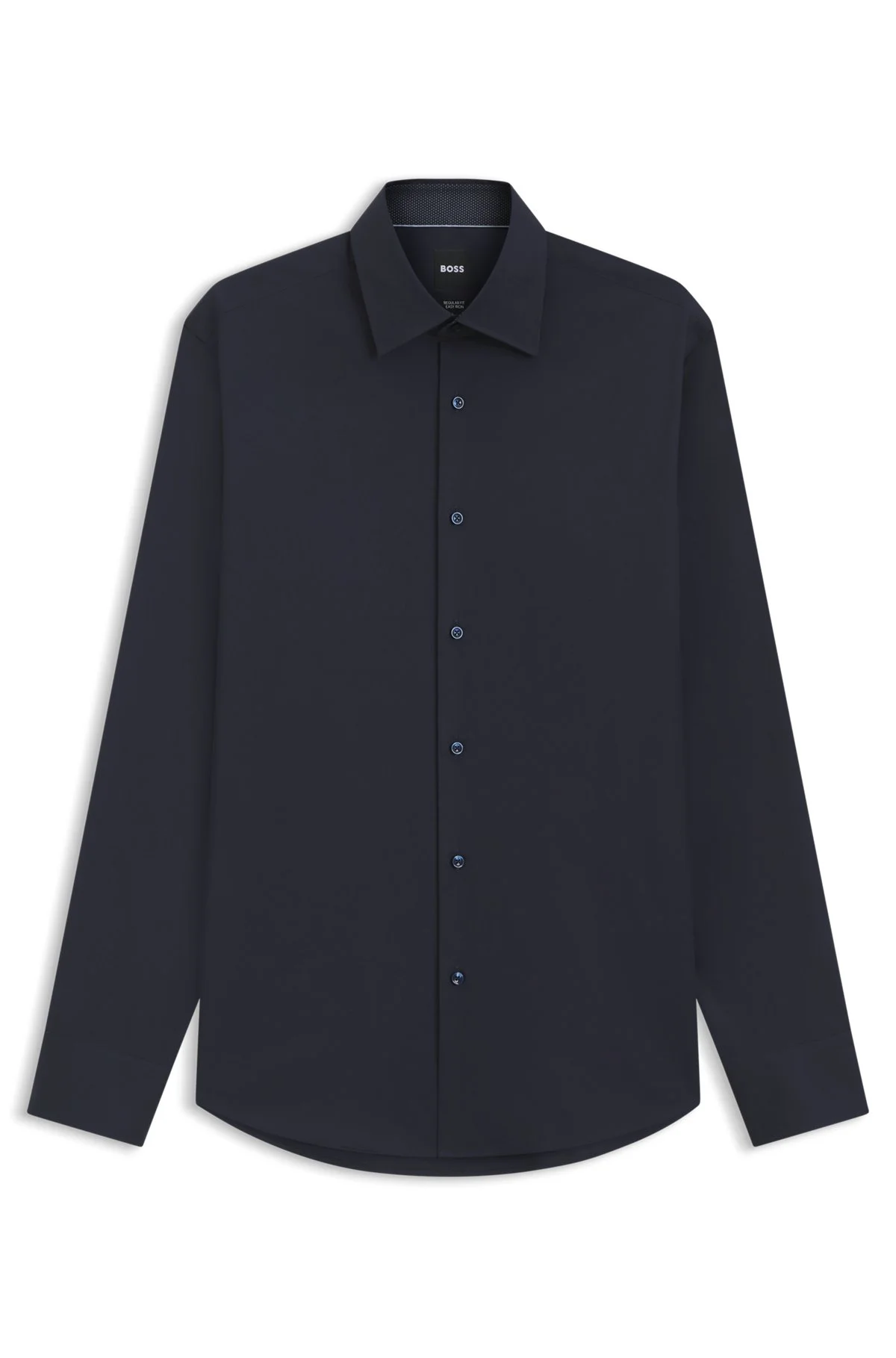 REGULAR-FIT SHIRT IN EASY-IRON STRETCH COTTON - 1
