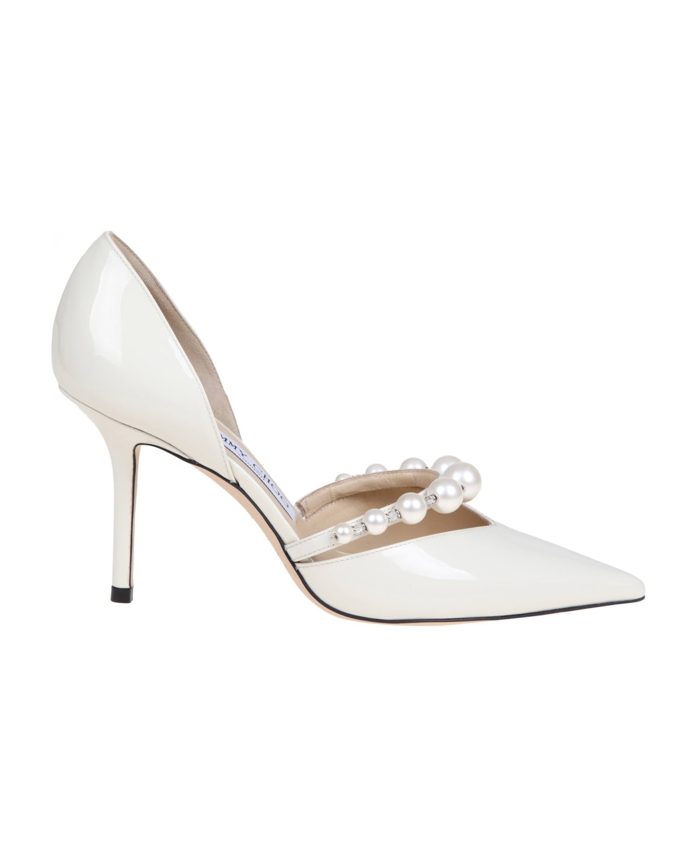 Aurelie 85 Patent Leather Pumps With Applied Pearls - 1