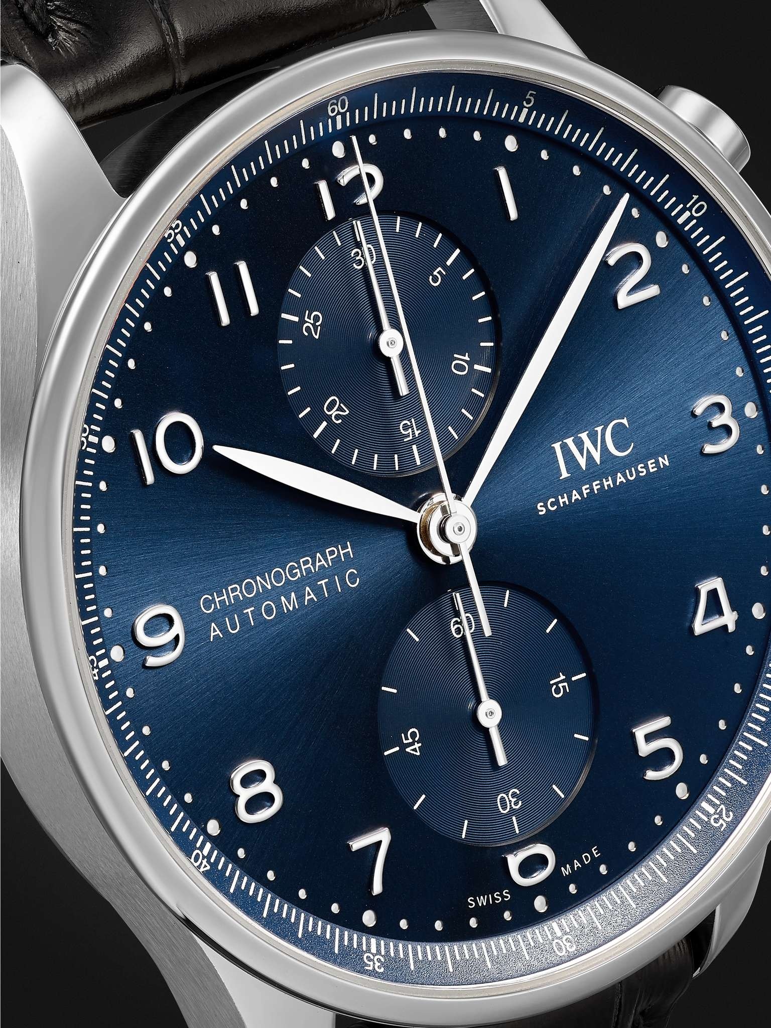 Portugieser Automatic Chronograph 41mm Stainless Steel and Alligator Watch, Ref. No. IW371606 - 6