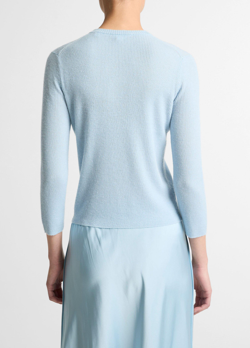 Vince Cashmere-Silk High V-Neck Sweater outlook