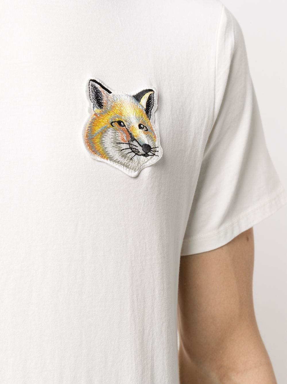 fox head patch T-shirt - 5